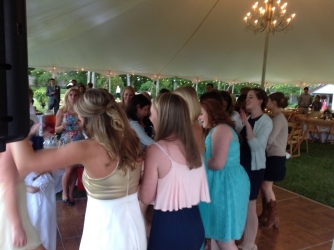 Outdoor wedding dance floor